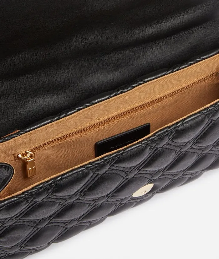 1c Matelass Clutch With Wristlet Black Woman Alviero Martini Mini Bags and Pouches