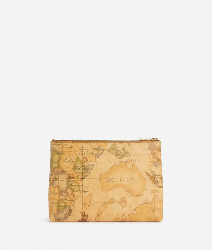 3d Geo Clutch With Hand Strap Chestnut Woman Alviero Martini Mini Bags and Pouches