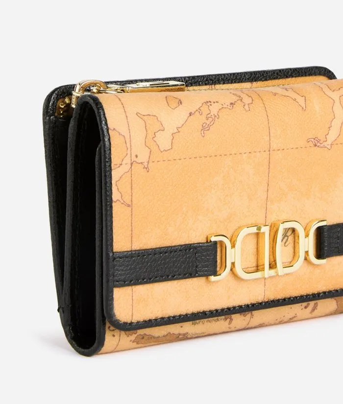 3d Geo Medium Bifold Wallet Black Woman Alviero Martini Wallets