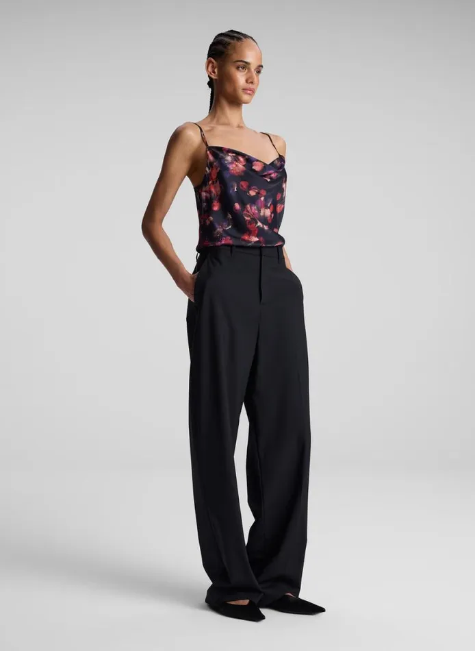 ALC Amber Stretch Silk Camisole Top Navy Multi Women Tops