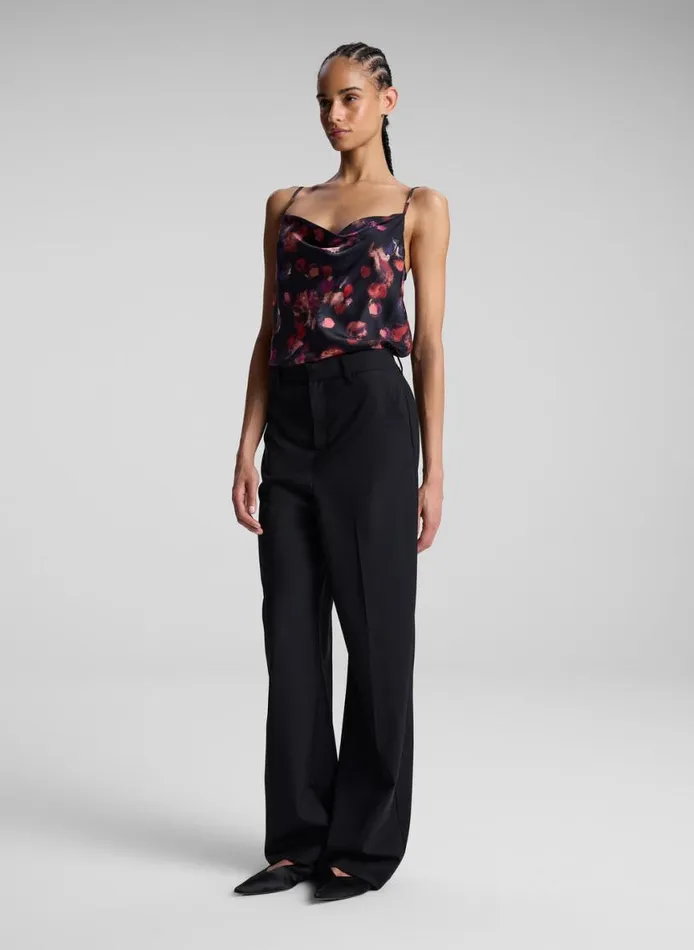 ALC Amber Stretch Silk Camisole Top Navy Multi Women Tops