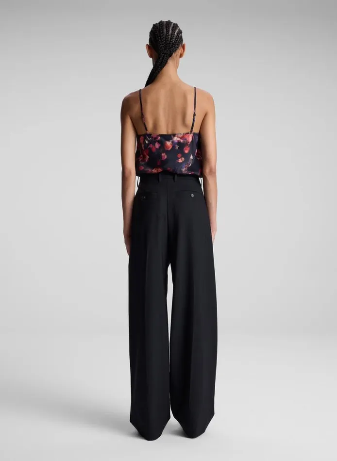 ALC Amber Stretch Silk Camisole Top Navy Multi Women Tops