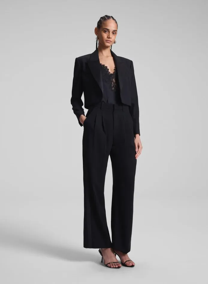 ALC Anderson Cropped Tux Jacket Blackblack Women Jackets and Coats