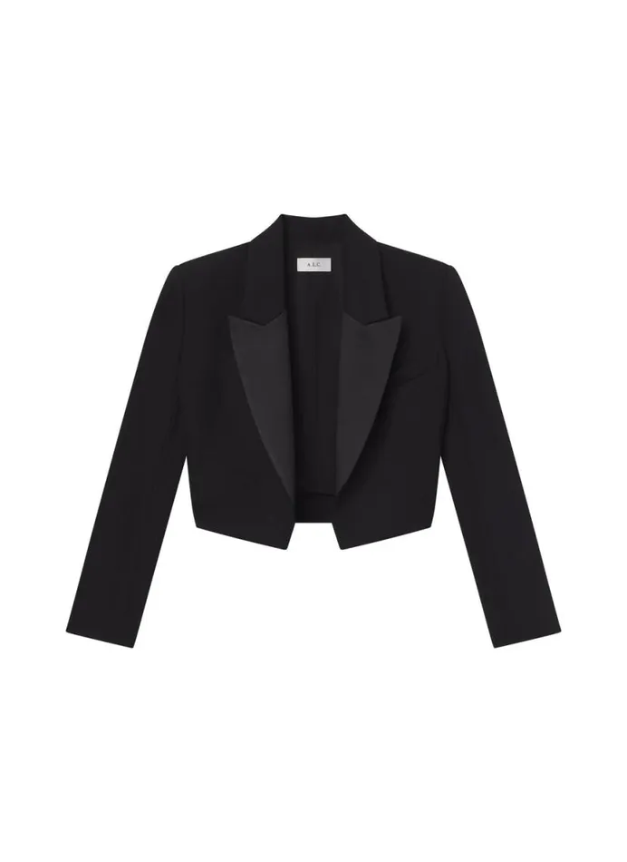 ALC Anderson Cropped Tux Jacket Blackblack Women Jackets and Coats