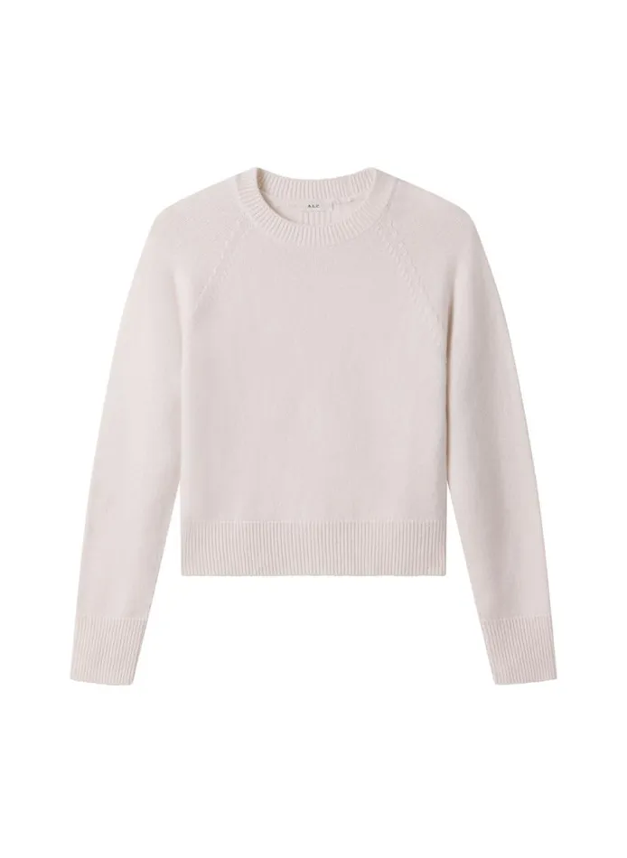ALC Ashtyn Cashmere Crew Neck Sweater Natural Women Tops