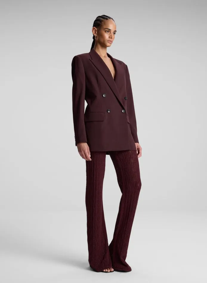 ALC Calla Oversized Tailored Jacket Chocolate Plum Women Jackets and Coats