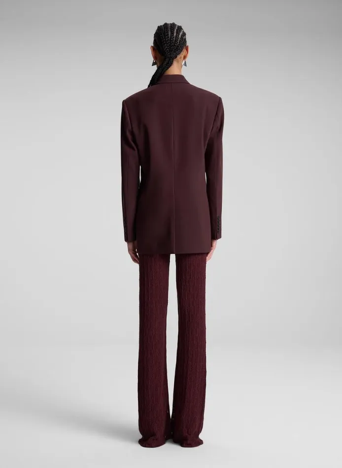 ALC Calla Oversized Tailored Jacket Chocolate Plum Women Jackets and Coats