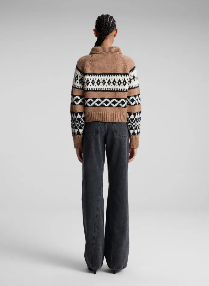 ALC Carter Merino Fairisle Sweater Camel Multi Women Sweaters