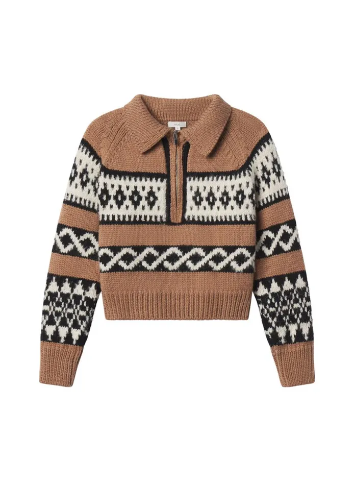 ALC Carter Merino Fairisle Sweater Camel Multi Women Sweaters