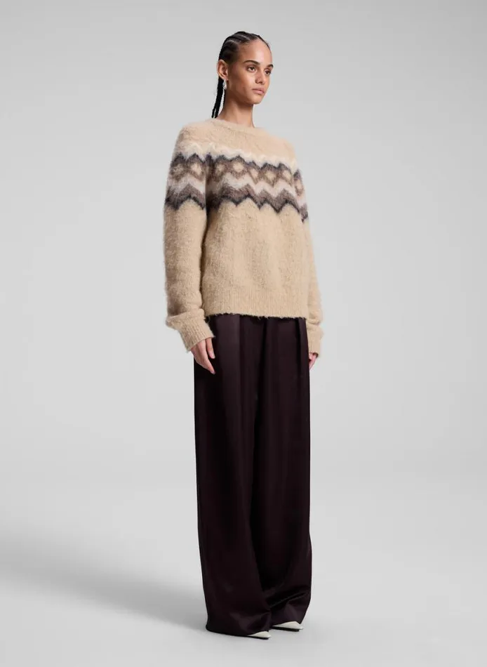 ALC Ezra Fairisle Sweater Dark Taupe Multi Women Sweaters