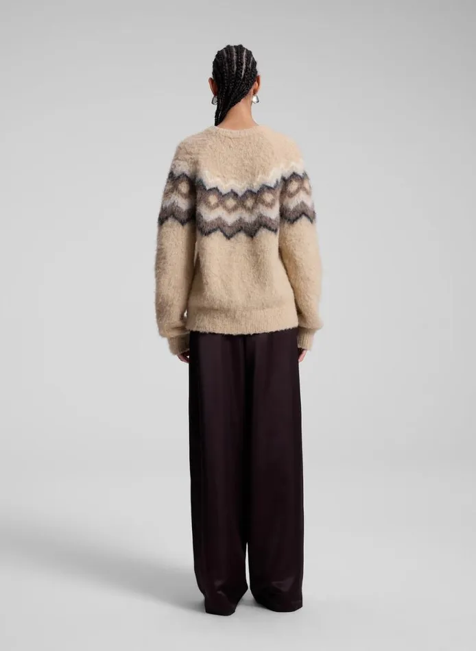 ALC Ezra Fairisle Sweater Dark Taupe Multi Women Sweaters