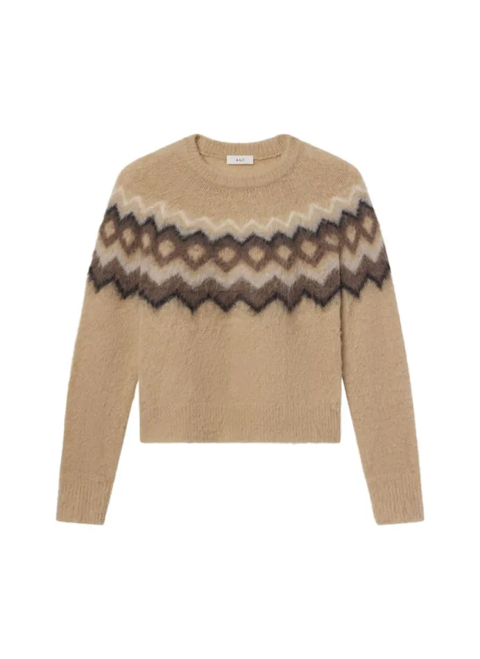 ALC Ezra Fairisle Sweater Dark Taupe Multi Women Sweaters