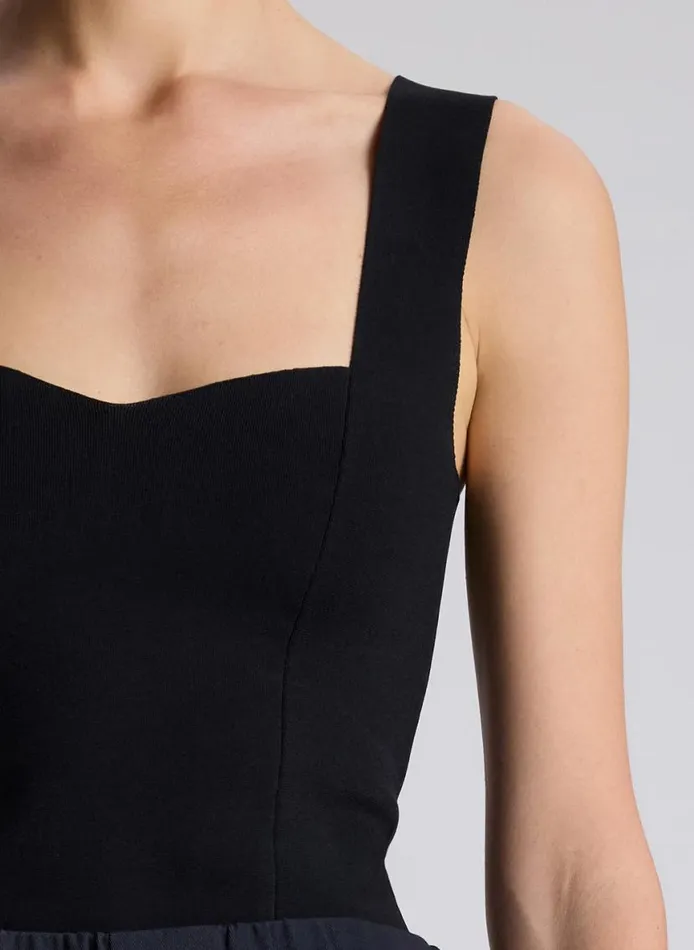 ALC Jordana Compact Knit Top Black Women Tops