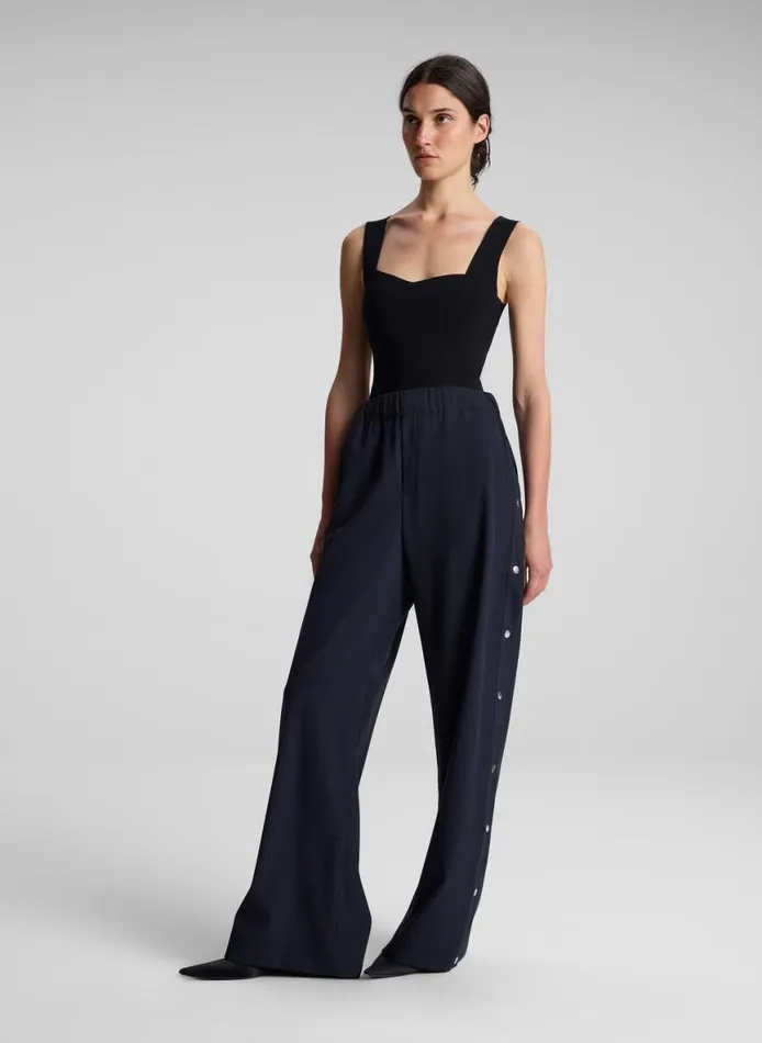 ALC Jordana Compact Knit Top Black Women Tops