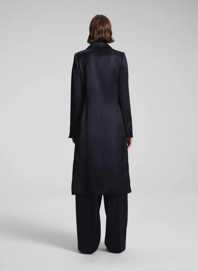 ALC Jude Satin Coat Deep Navy Women Jackets and Coats
