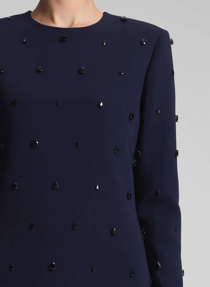 ALC Kenna Embellished Mini Dress Evening Bluejet Women Dresses