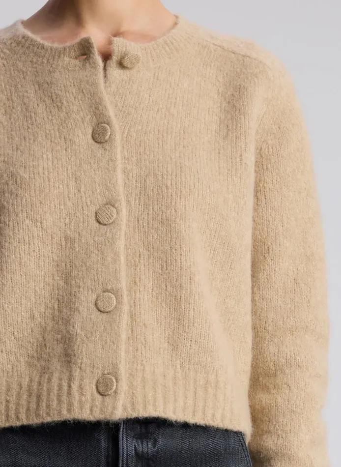 ALC Lainie Alpaca Cardigan Dark Taupe Women Sweaters