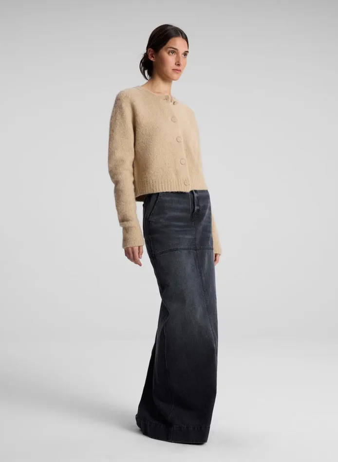 ALC Lainie Alpaca Cardigan Dark Taupe Women Sweaters