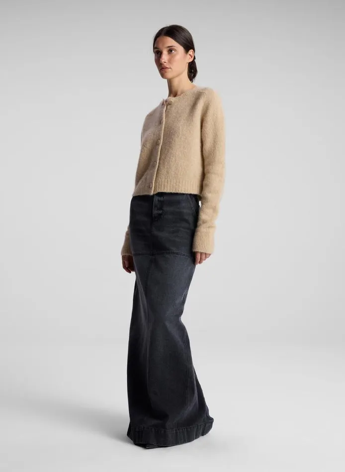 ALC Lainie Alpaca Cardigan Dark Taupe Women Sweaters