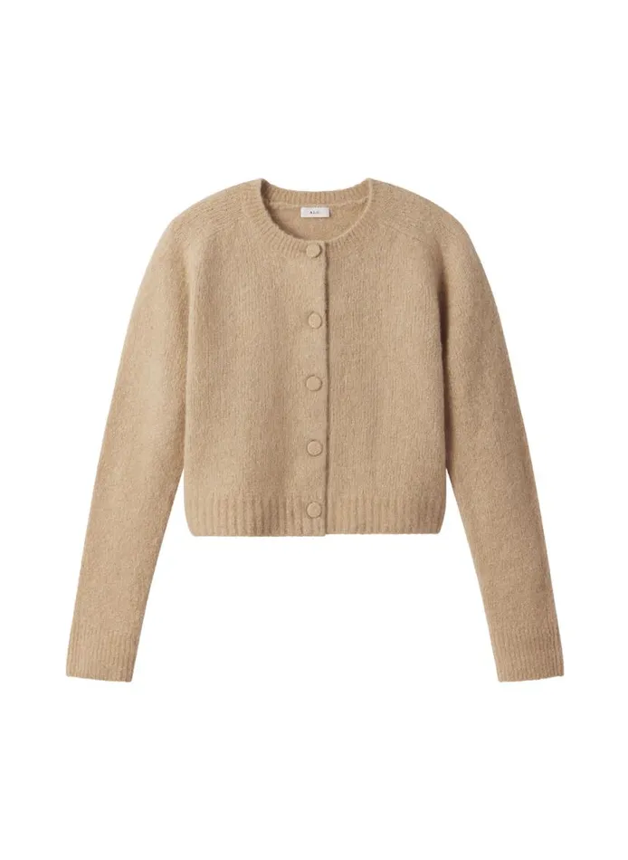 ALC Lainie Alpaca Cardigan Dark Taupe Women Sweaters