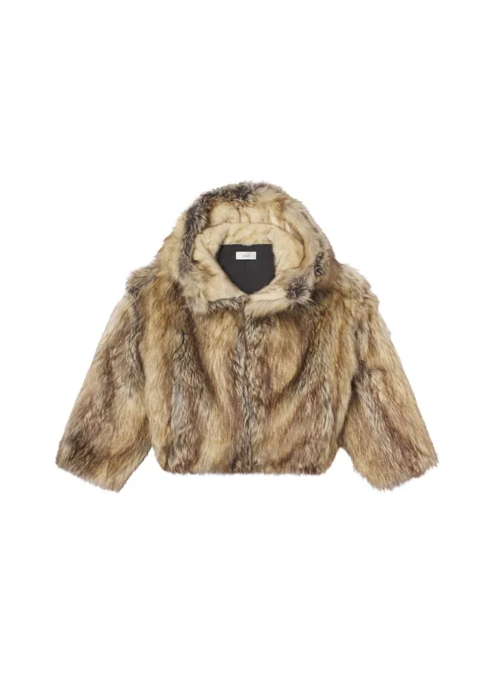 ALC Lex Faux Fur Jacket Brown Coyote Women Jackets and Coats