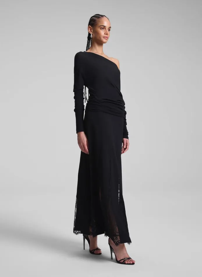 ALC Mira Lace Midi Skirt Blackblack Women Bottoms