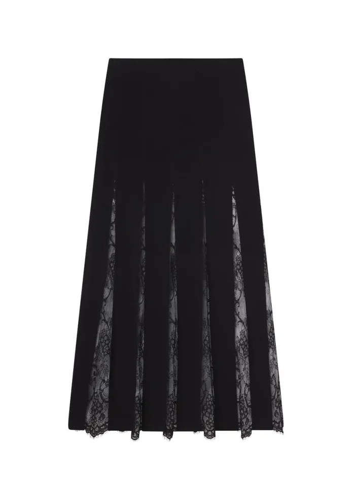 ALC Mira Lace Midi Skirt Blackblack Women Bottoms