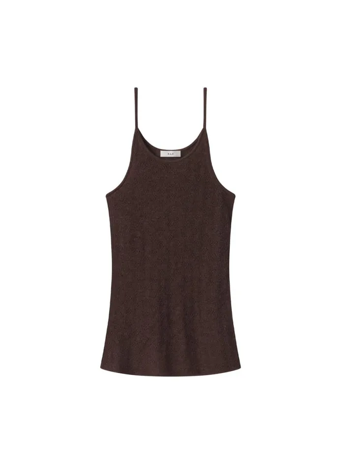 ALC Morgan Alpaca Knit Top Brown Women Tops