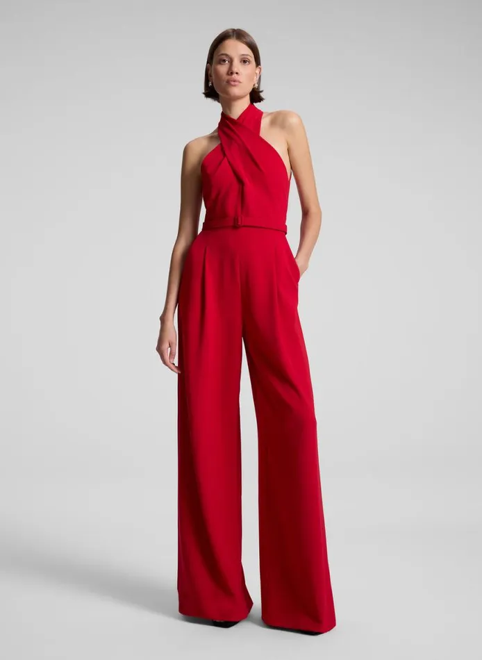 ALC Murphy II Wide Leg Jumpsuit Really Red Women Bottoms