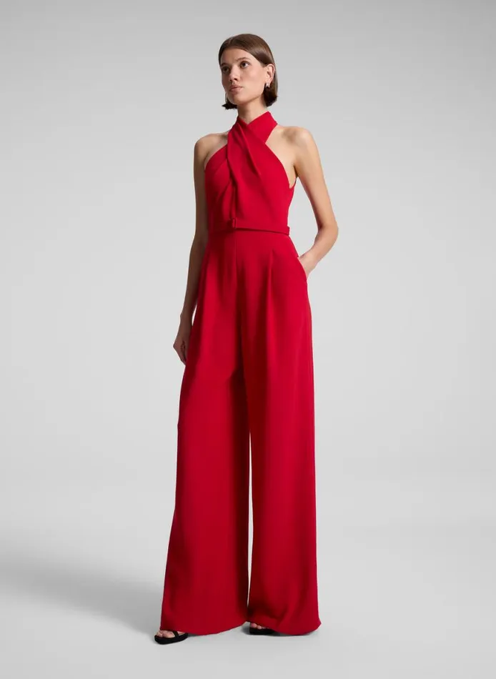ALC Murphy II Wide Leg Jumpsuit Really Red Women Bottoms