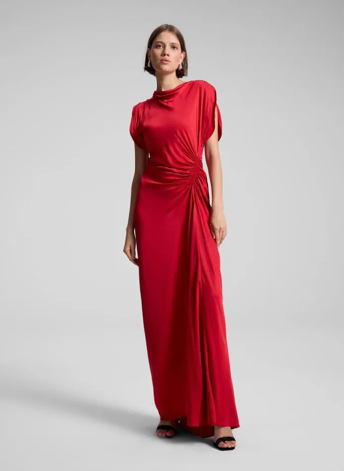 ALC Nadia Satin Gown Really Red Women Dresses