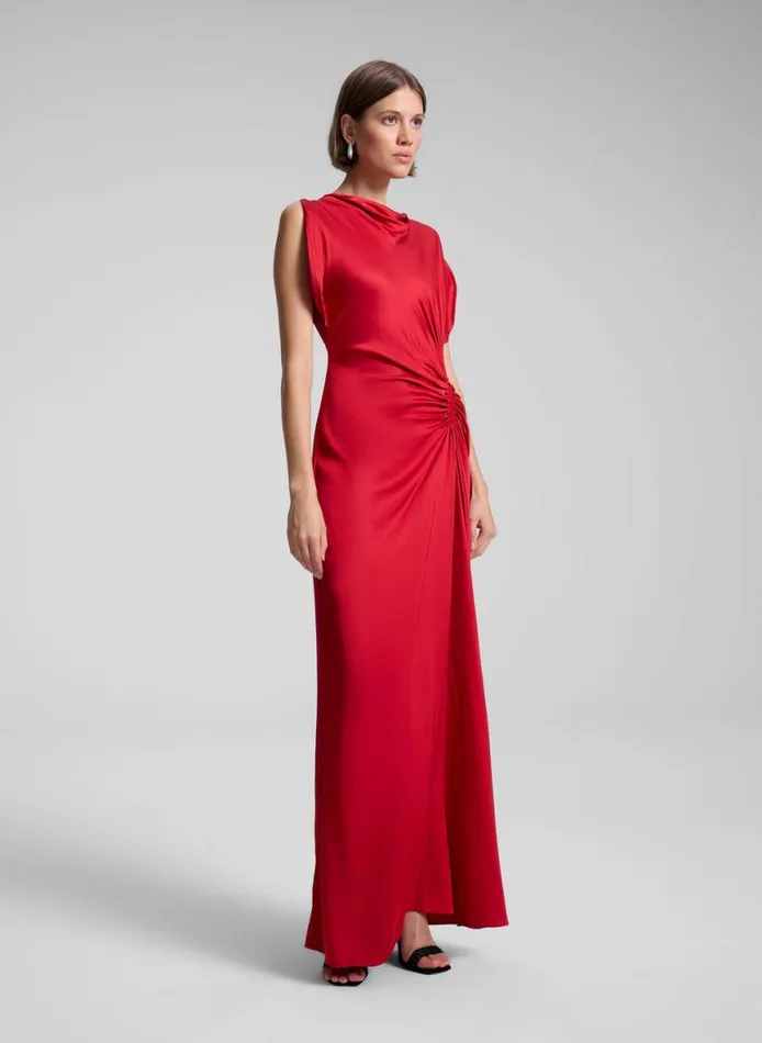 ALC Nadia Satin Gown Really Red Women Dresses