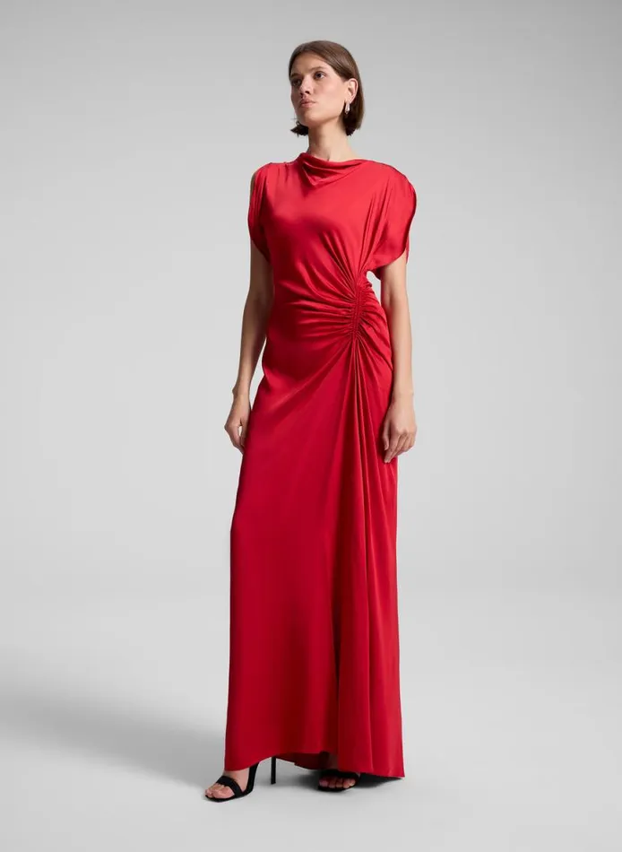 ALC Nadia Satin Gown Really Red Women Dresses