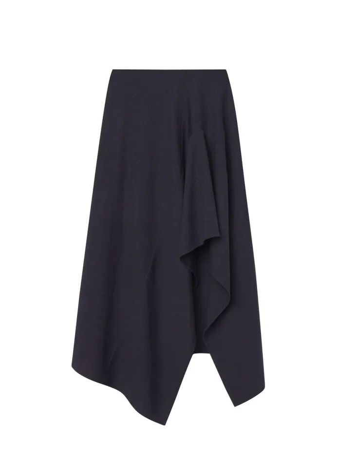 ALC Navy Plaid Midi Skirt Navyblack Women Skirts