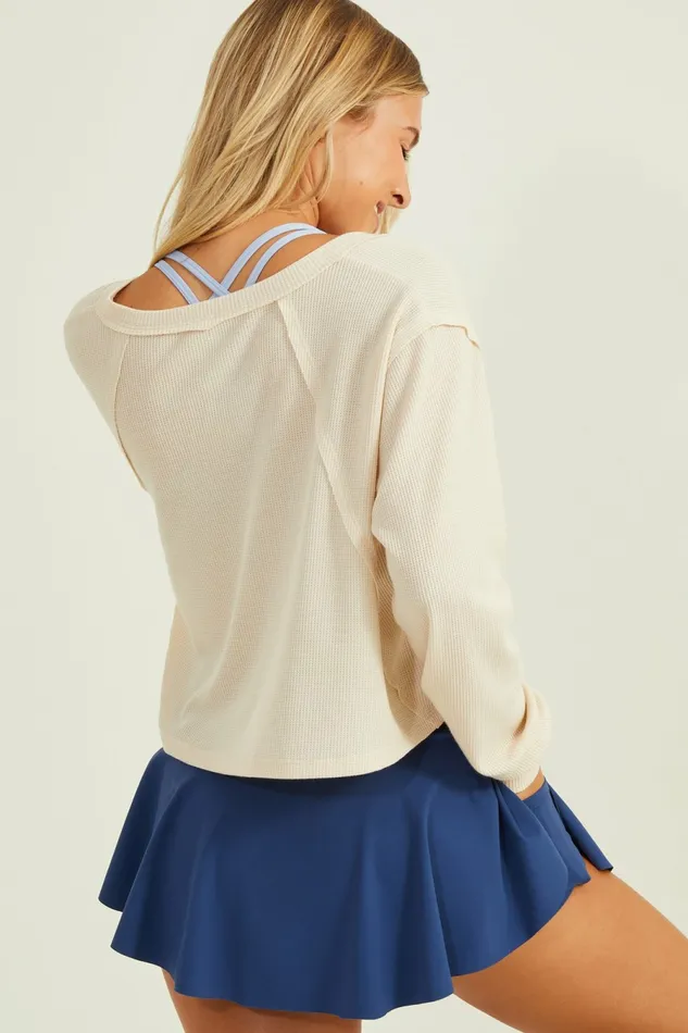 Activewear Women All Day Waffle Knit Top Altar8217d State