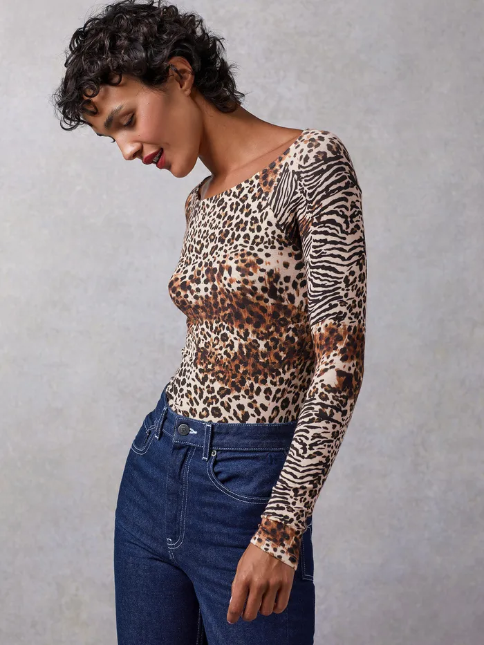 Alaina Top Jungle Marron Women Tops Rouje