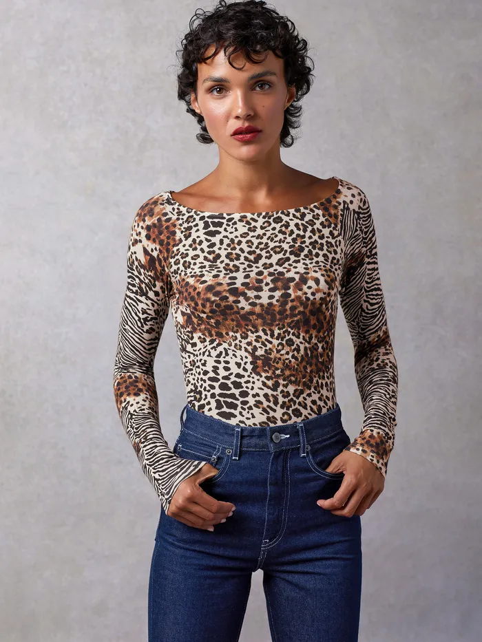 Alaina Top Jungle Marron Women Tops Rouje