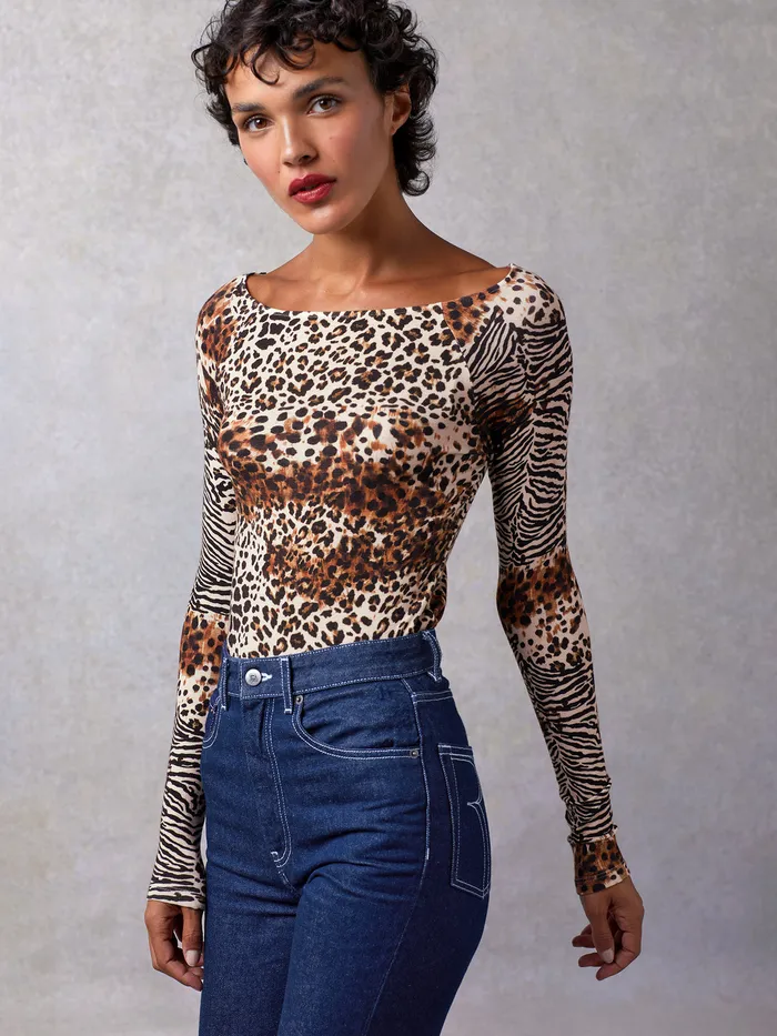 Alaina Top Jungle Marron Women Tops Rouje