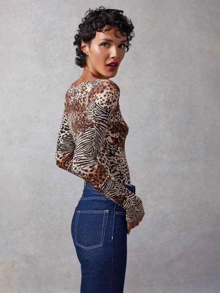 Alaina Top Jungle Marron Women Tops Rouje