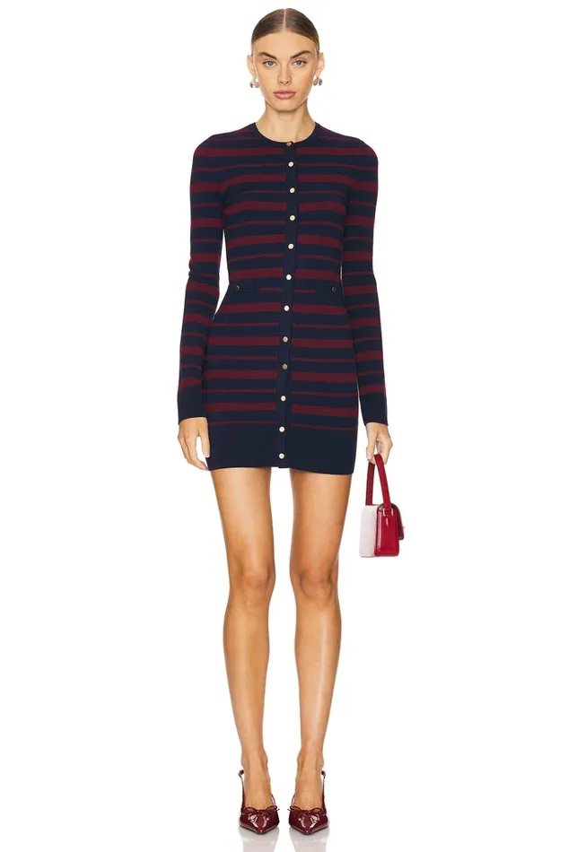 Alainna Striped Dress Red and Navy Women Lovers Friends Dresses