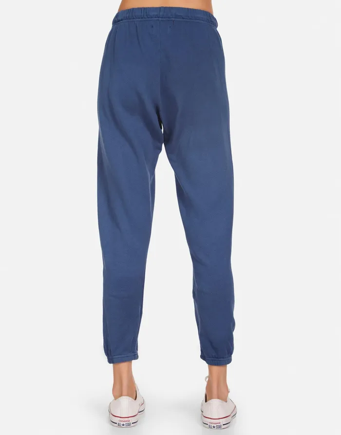 Alana Crystal Butterfly Denim Navy Women039s Lauren Moshi Crop Sweatpants