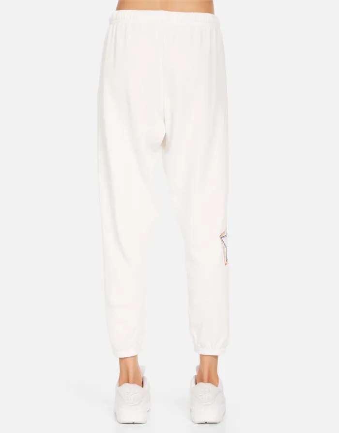 Alana Rainbow Lip Outline Milk Women039s Lauren Moshi Crop Sweatpants