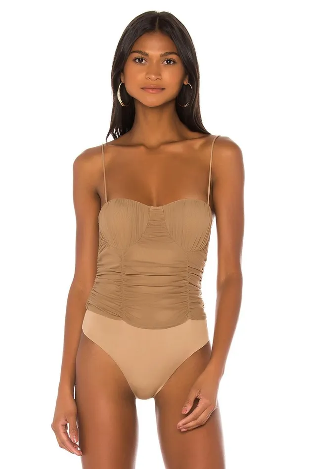 Albany Bodysuit Taupe Brown Women Lovers Friends Tops Albany Bodysuit Taupe Brown Women Lovers Friends Tops