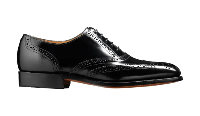 Albert 8211 Black HiShine Mens Barker Shoes Mens Brogues