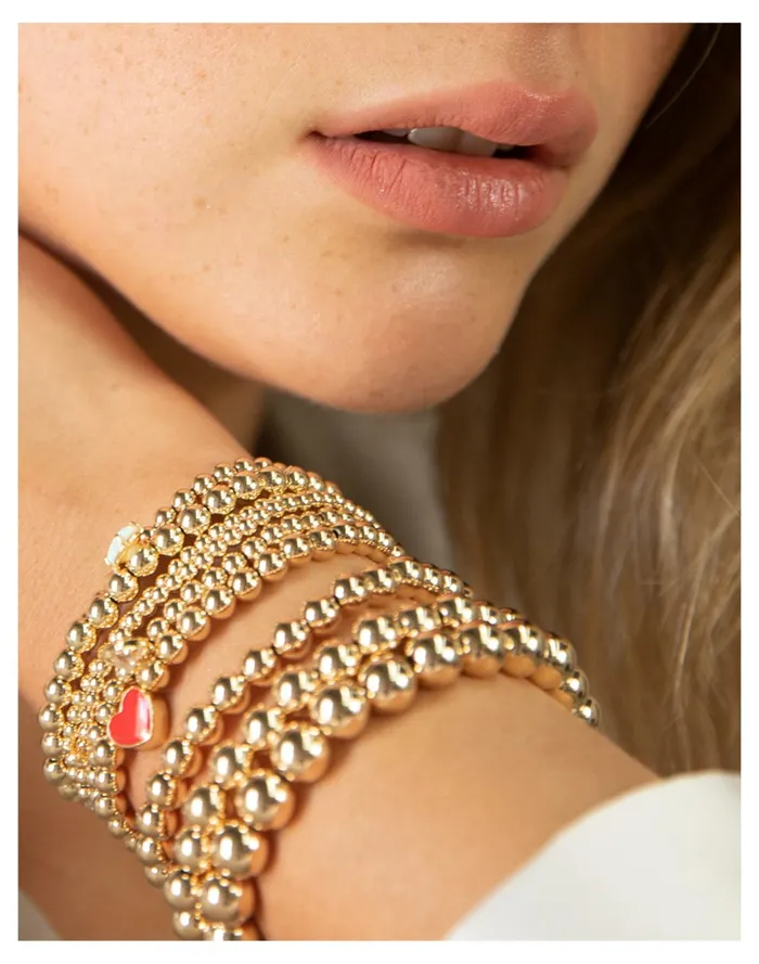 Alexa Leigh 5MM Gold Ball Bracelet Pale Chamois Women Madewell Bracelets Alexa Leigh 5MM Gold Ball Bracelet Pale Chamois Women Madewell Bracelets