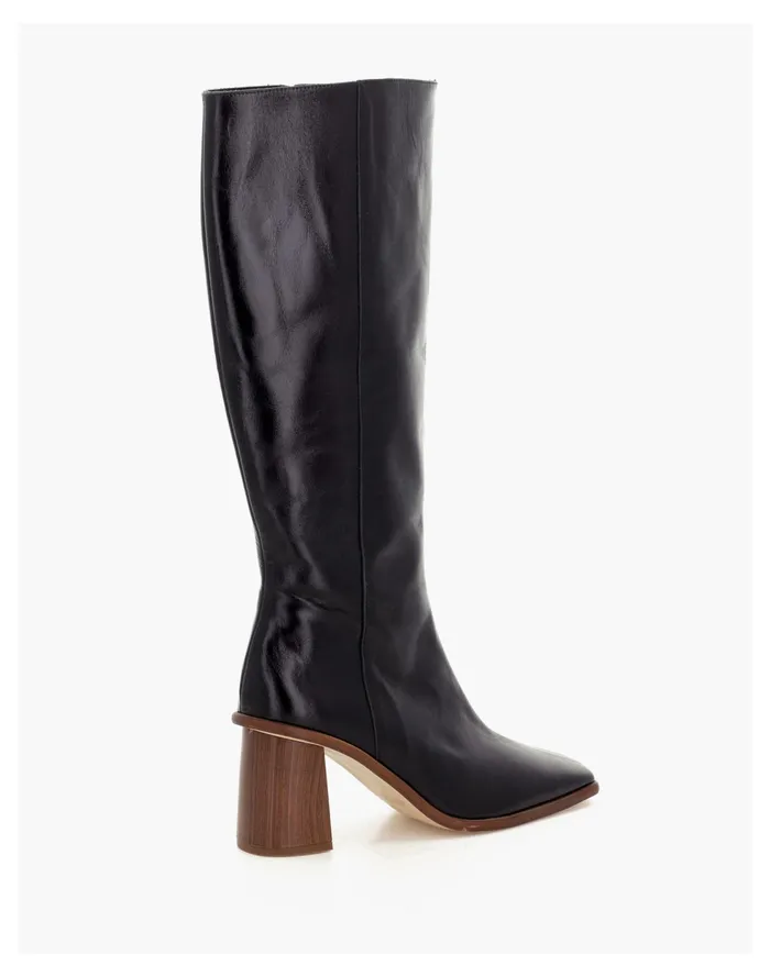 ALOHAS Leather East Knee High Boots Black Women Madewell Boots ALOHAS Leather East Knee High Boots Black Women Madewell Boots