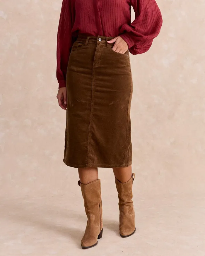 Altea Corduroy Skirt Leather Women Polin Et Moi Skirts Altea Corduroy Skirt Leather Women Polin Et Moi Skirts