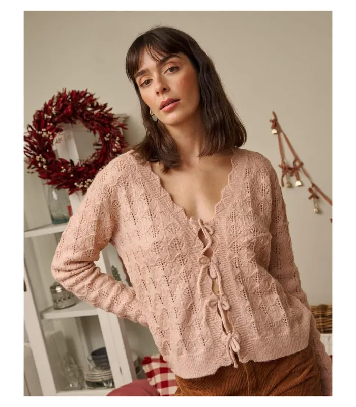 Andre Lazos Cardigan Nude Women Polin Et Moi Cardigans And Sweaters