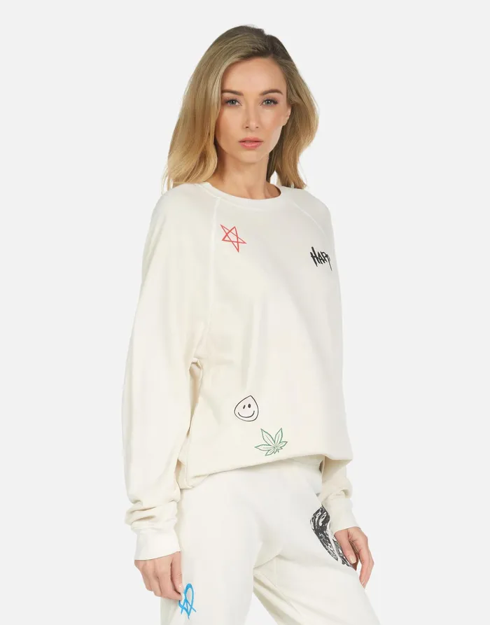 Anela Peace Hippie Ivory Women039s Lauren Moshi Long Sleeve