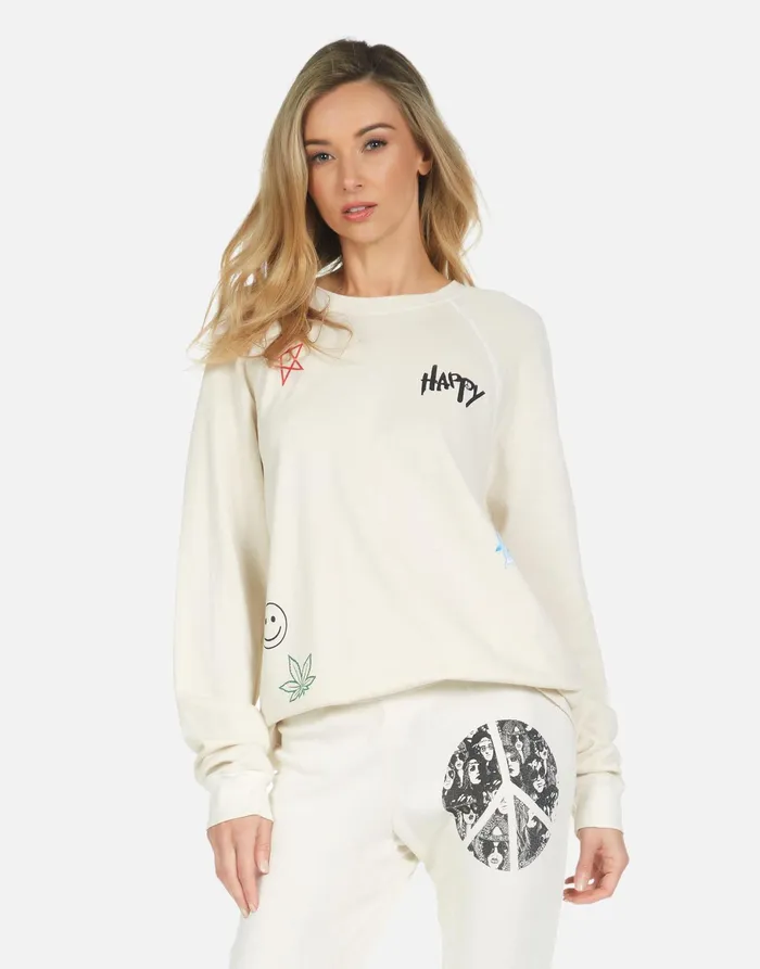 Anela Peace Hippie Ivory Women039s Lauren Moshi Long Sleeve